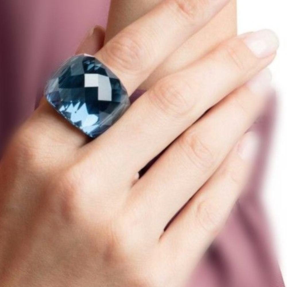 Swarovski Blue Crystal Statement Ring